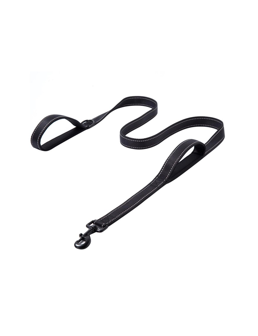 Double Layer Padded Handle With Reflective Dog Leash