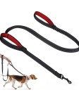 Double Layer Padded Handle With Reflective Dog Leash