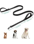 Double Layer Padded Handle With Reflective Dog Leash