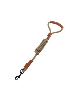 Reflective Dog Leash with Leather Handle