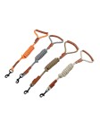 Reflective Dog Leash with Leather Handle
