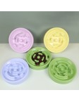 Solid Color Smooth Pet Slow Feeding Bowl