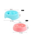 Solid Color Pet Slow Feeding Bowl
