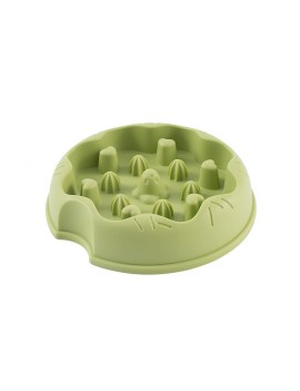 Solid Color Durable Pet Slow Feeding Bowl