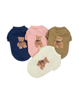 Pet Teddy Bear Print Sweatshirt