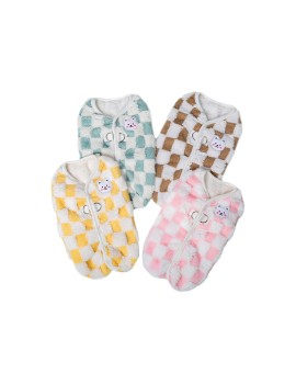 Pet Plaid Plush Vest
