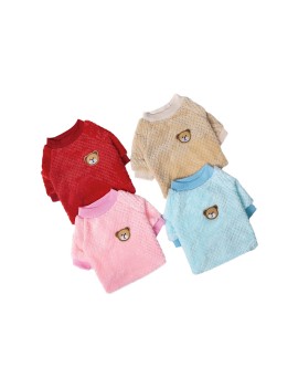 Contrast Color Plush Sweater for Pets