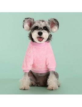 Contrast Color Plush Sweater for Pets