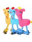 Plush Squeaky Rope Pet Toy