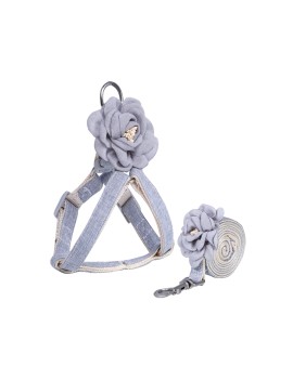 Fabric Flower Pet Leash Set