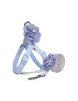 Fabric Flower Pet Leash Set