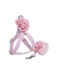Fabric Flower Pet Leash Set