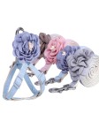Fabric Flower Pet Leash Set