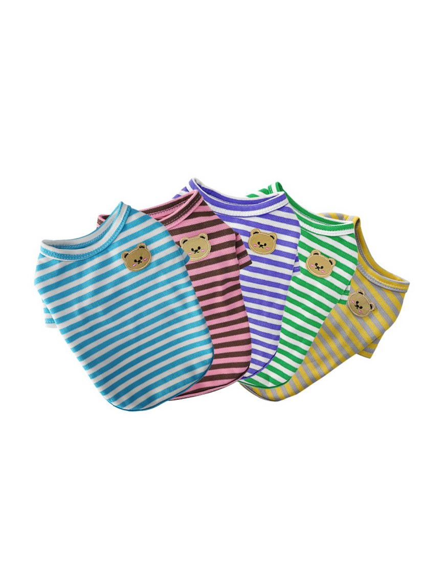 Puppy Contrast Stripe T Shirt