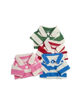 Pet Striped Polo Shirt