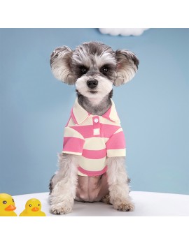 Pet Striped Polo Shirt