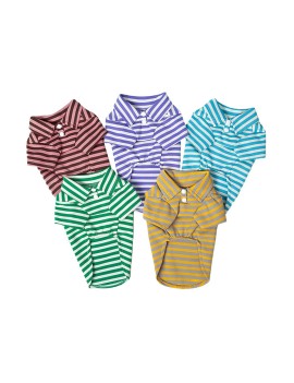 Contrast Stripe Pet Polo Shirt