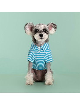 Contrast Stripe Pet Polo Shirt